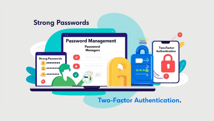 Password security update with a digital lock and encrypted data.