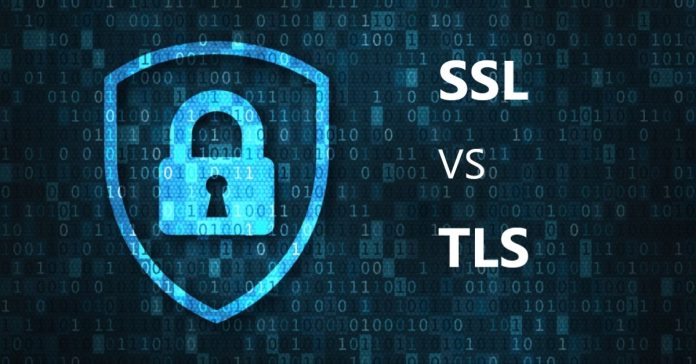 Illustration of TLS and SSH protocols securing network communication and remote access.